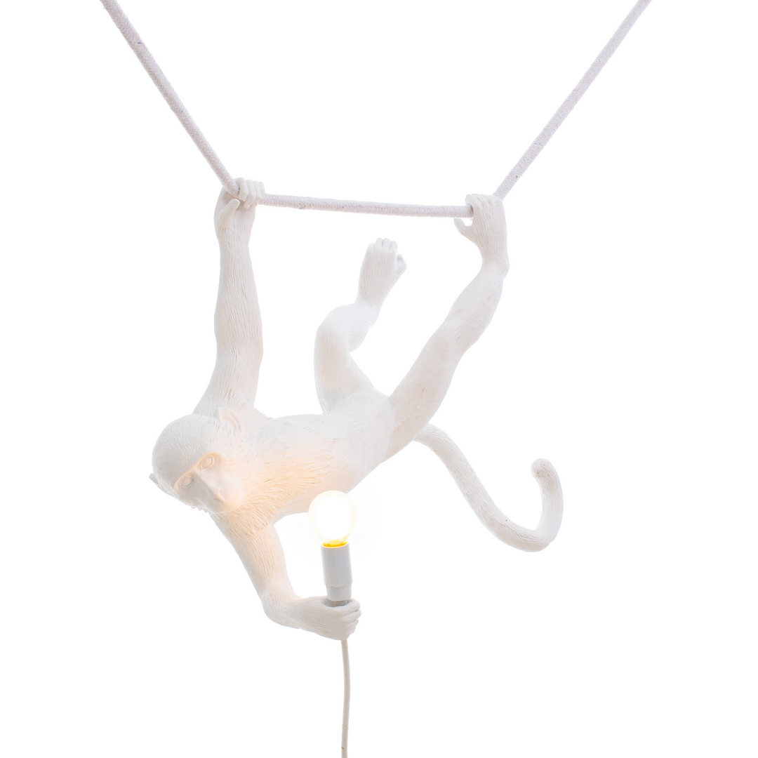 Seletti Monkey Lamp Dekohängelampe Hängeleuchte Weiß Kunstharz E14 Siehe Text B-Ware - 8008215148755