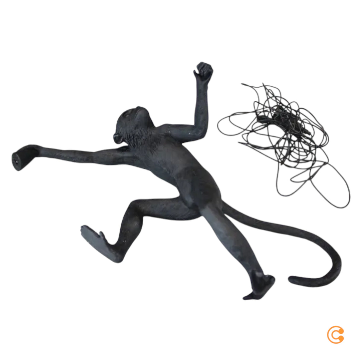 SELETTI Lampe Leuchte Monkey Lamp LED Hängelampe Hängelicht schwarz Kunstharz - 8008215149233