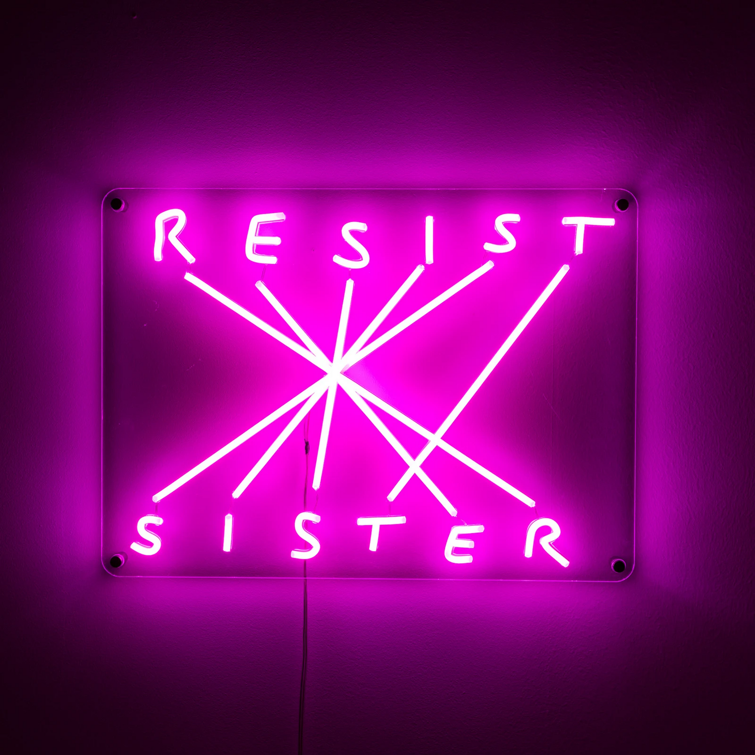 Seletti Resist Sister Led Deko Wandleuchte Lampe Fuchsia Wandbeleuchtung B-Ware - 8008215130071