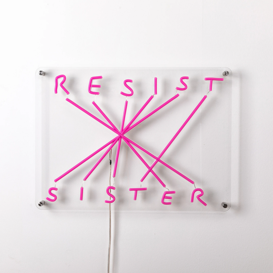 Seletti Resist Sister Led Deko Wandleuchte Lampe Fuchsia Wandbeleuchtung B-Ware - 8008215130071