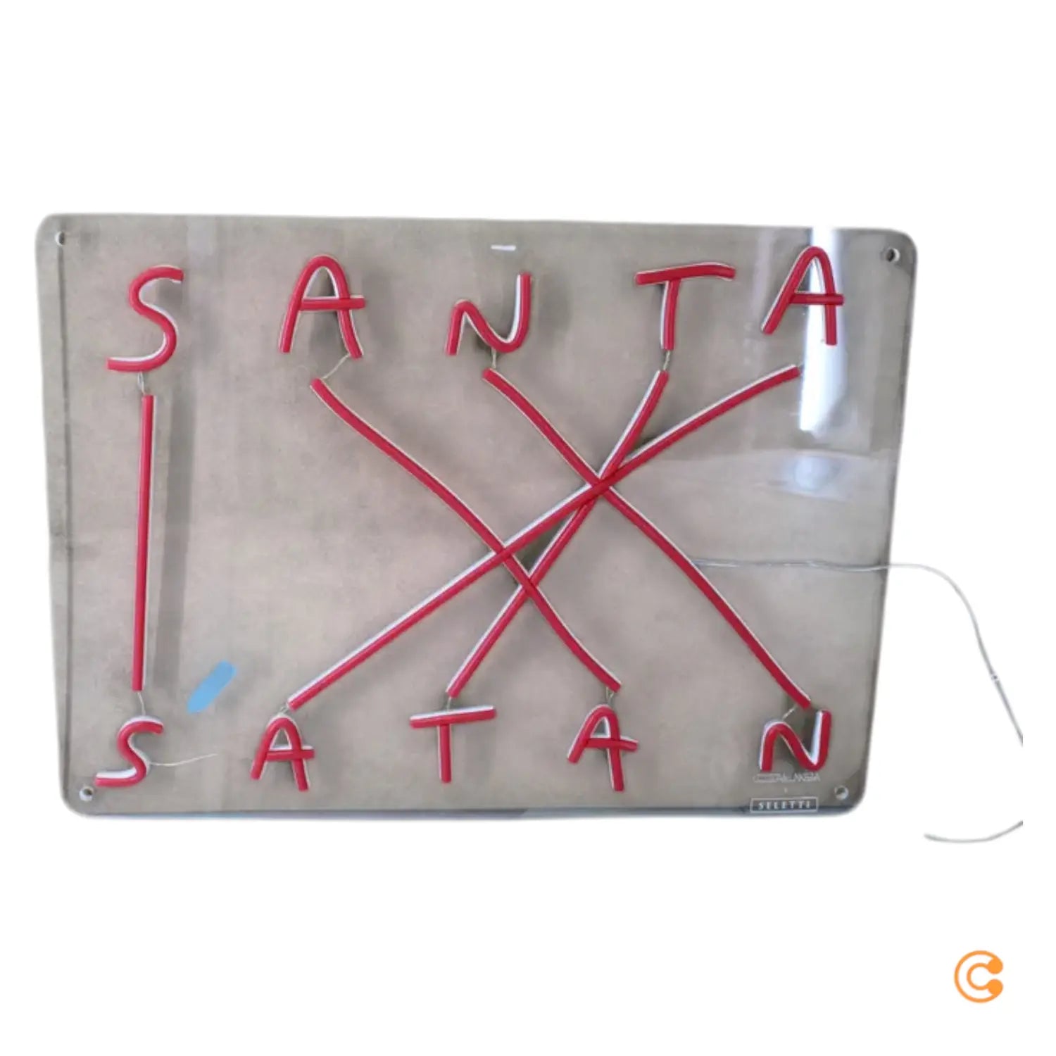 B-Ware Seletti Wandleuchte Wandlampe Led Deko Leuchte Santa Satan Rot Siehe Text/Foto - 8008215130064