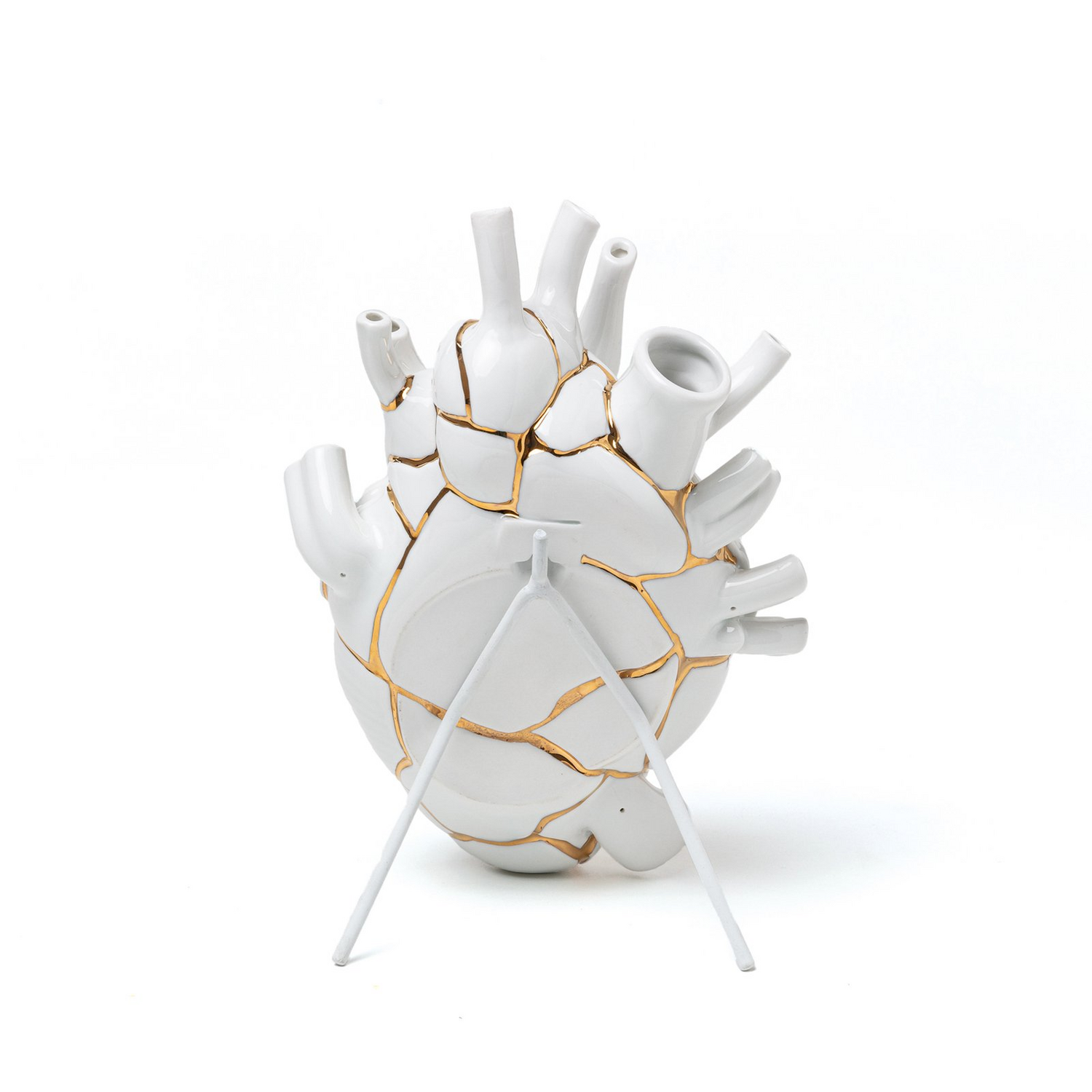 B-Ware Seletti Vase Gefäß Love In Bloom Kintsugi Bunt Porzellan Gold Geschenk Deko - 8008215099293