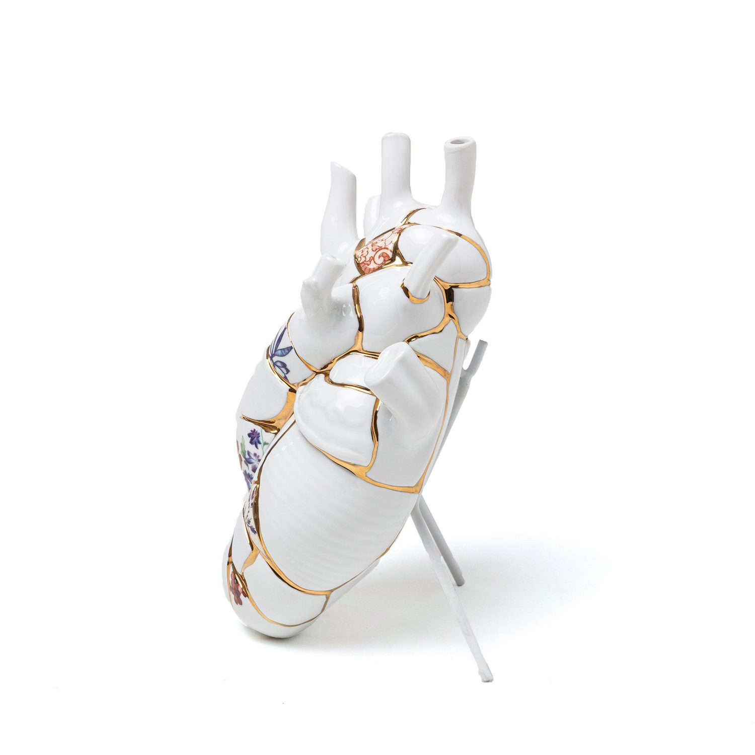 B-Ware Seletti Vase Gefäß Love In Bloom Kintsugi Bunt Porzellan Gold Geschenk Deko - 8008215099293