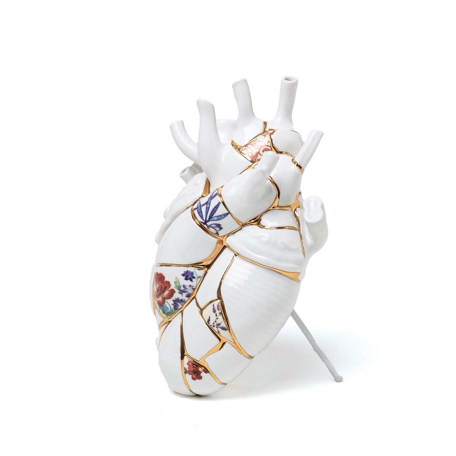 B-Ware Seletti Vase Gefäß Love In Bloom Kintsugi Bunt Porzellan Gold Geschenk Deko - 8008215099293