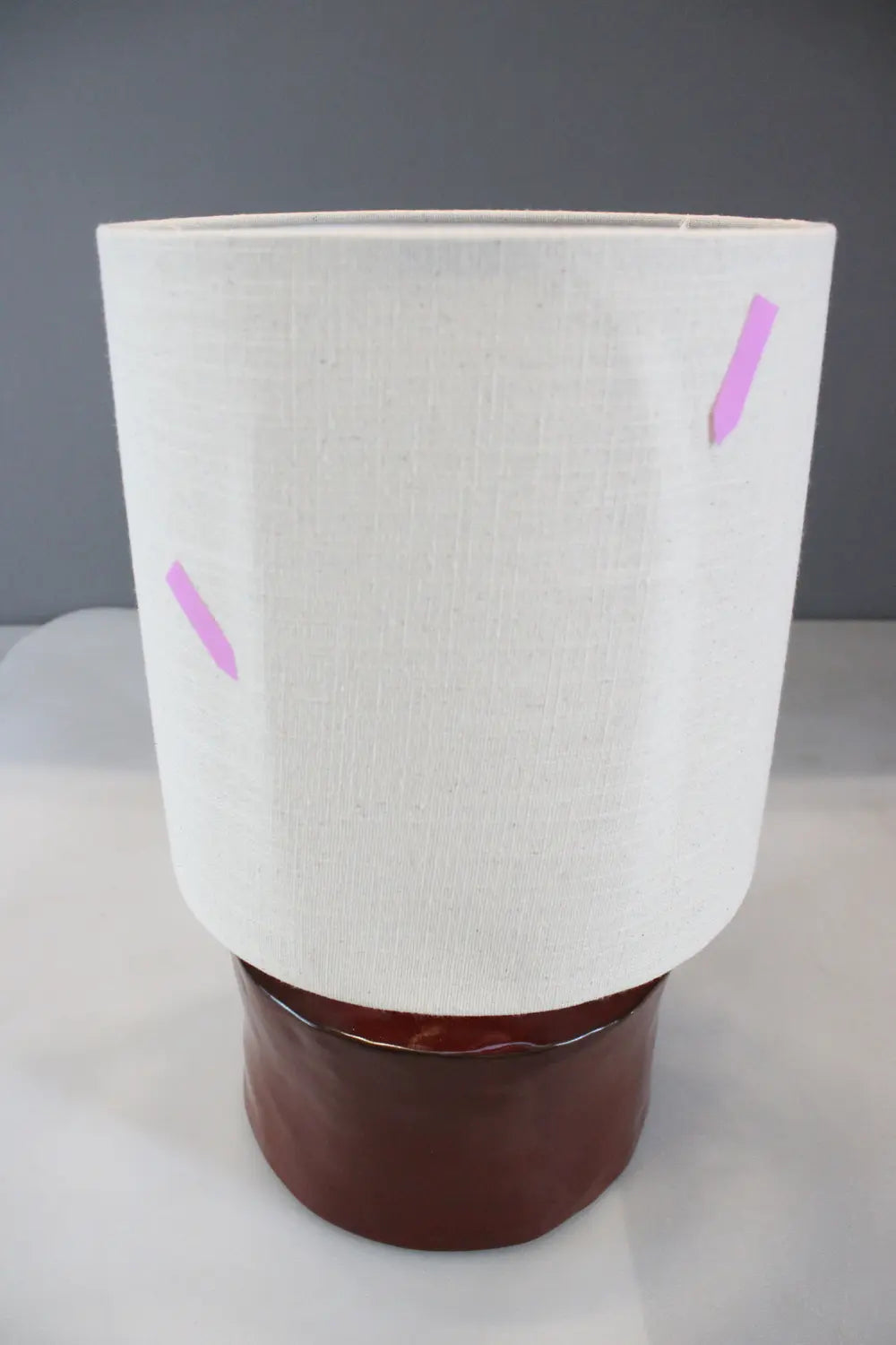 B-Ware Serax Tischleuchte Lampe Leuchte Catherine Rot Beige Baumwolle Siehe Text/Foto - 5400959027564