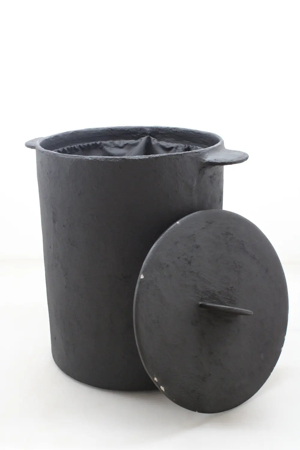 B-Ware Serax Wäschekorb Korb Wäschebehälter Leinensack Deckel Schwarz Siehe Text/Foto - 5400959006712