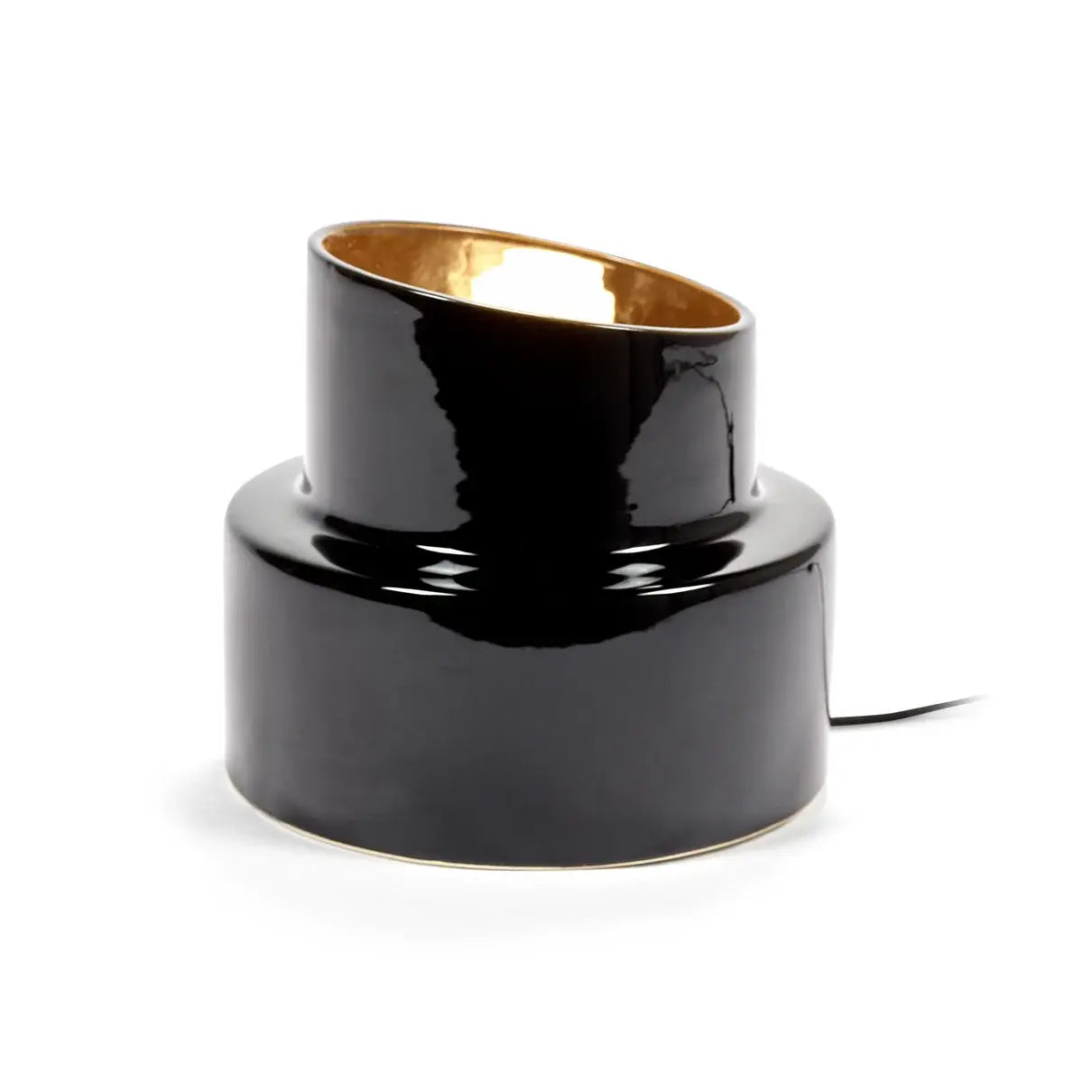 B-Ware Serax Tischleuchte Lampe Leuchte Schwarz Steingut E27 21cm 22cm - 5400959142557