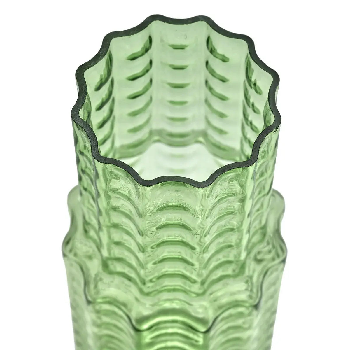 B-Ware Serax Vase Gefäß Blumenvasen Waves N°5 Grün Mundgeblasenes Glas 35cm - 5400959024099