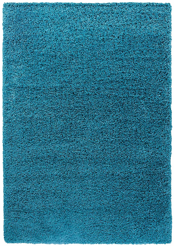 Serdim Rugs Teppich Shaggy Hoher Flor Uni Teppich Läufer Türkis 80 X 150 Cm  B-Ware - 5056095201049