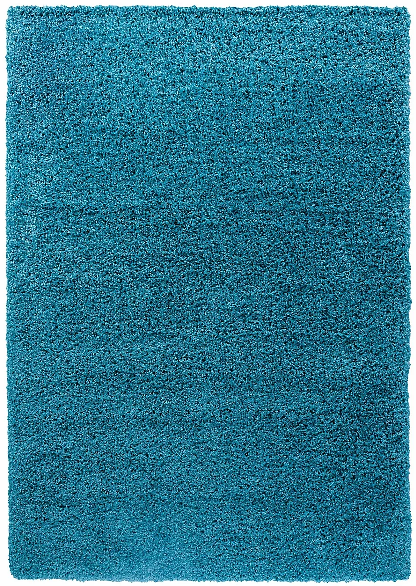 Serdim Rugs Teppich Shaggy Hoher Flor Uni Teppich Läufer Türkis 80 X 150 Cm  B-Ware - 5056095201049