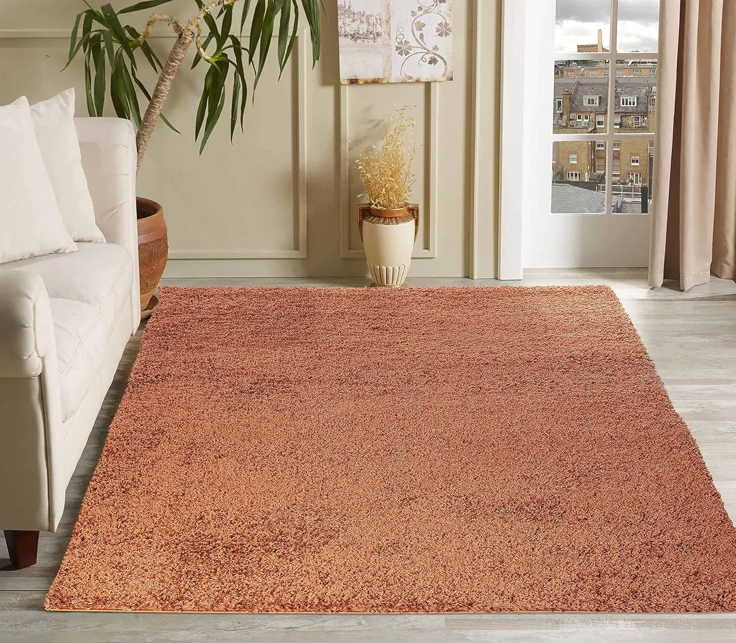 B-Ware Serdim Rugs Teppich Teppichboden Wohnzimmer Shaggy Terrakotta Weich 160 × 230 Cm - 5056095201308