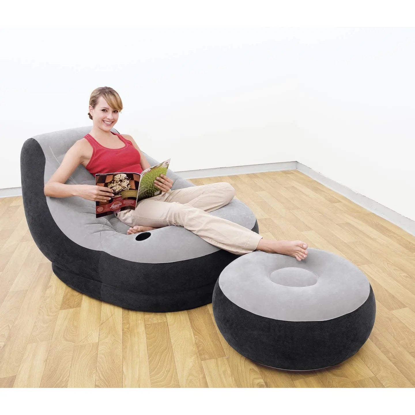 B-Ware Intex 68564 Np Sessel Ultra Lounge Sofa Fußhocker Inkl. Ottomane Aufblasbar  G781 - 6941057465647