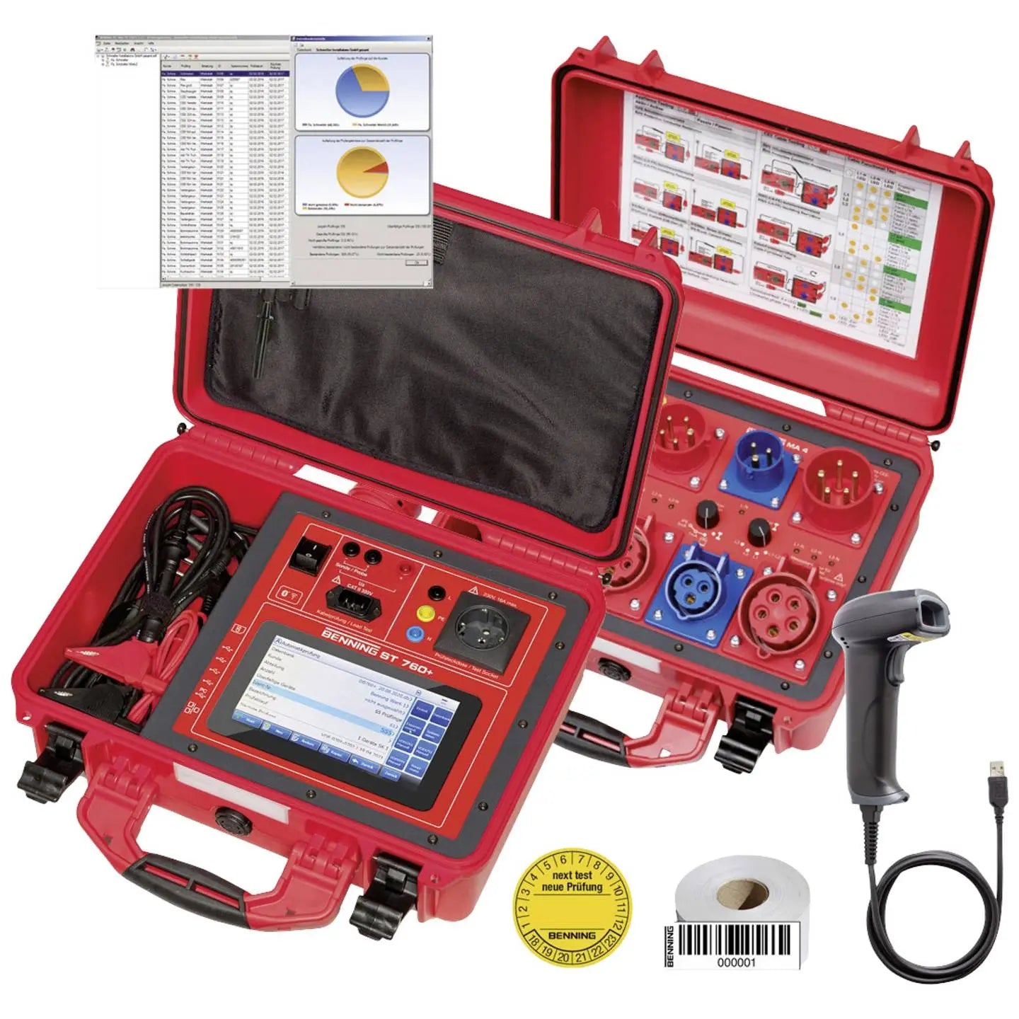B-Ware Benning Gerätetester Set Prüfgerät St 760+ All In One Betriebsmittelprüfung