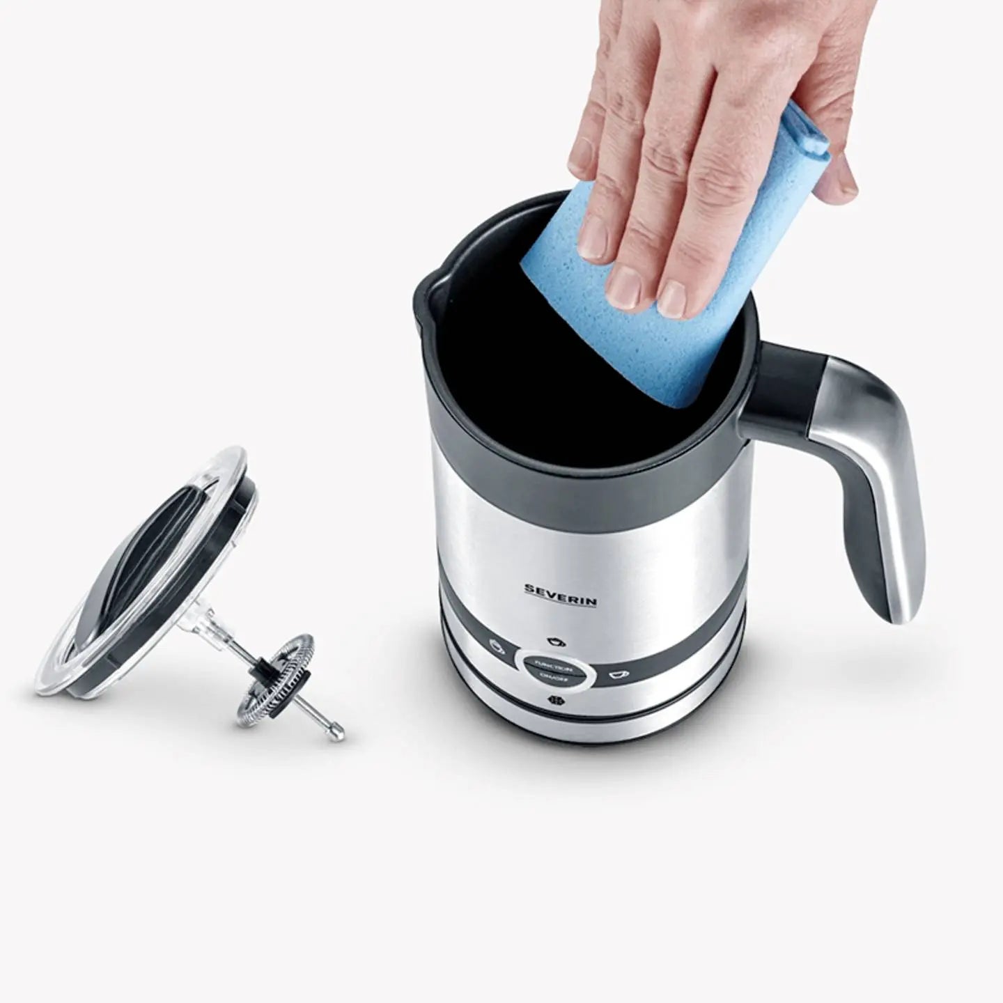 B-Ware Severin Milchaufschäumer Milchschäumer Edelstahl Schwarz Aufschäumer 3584 450 W - 4008146032974