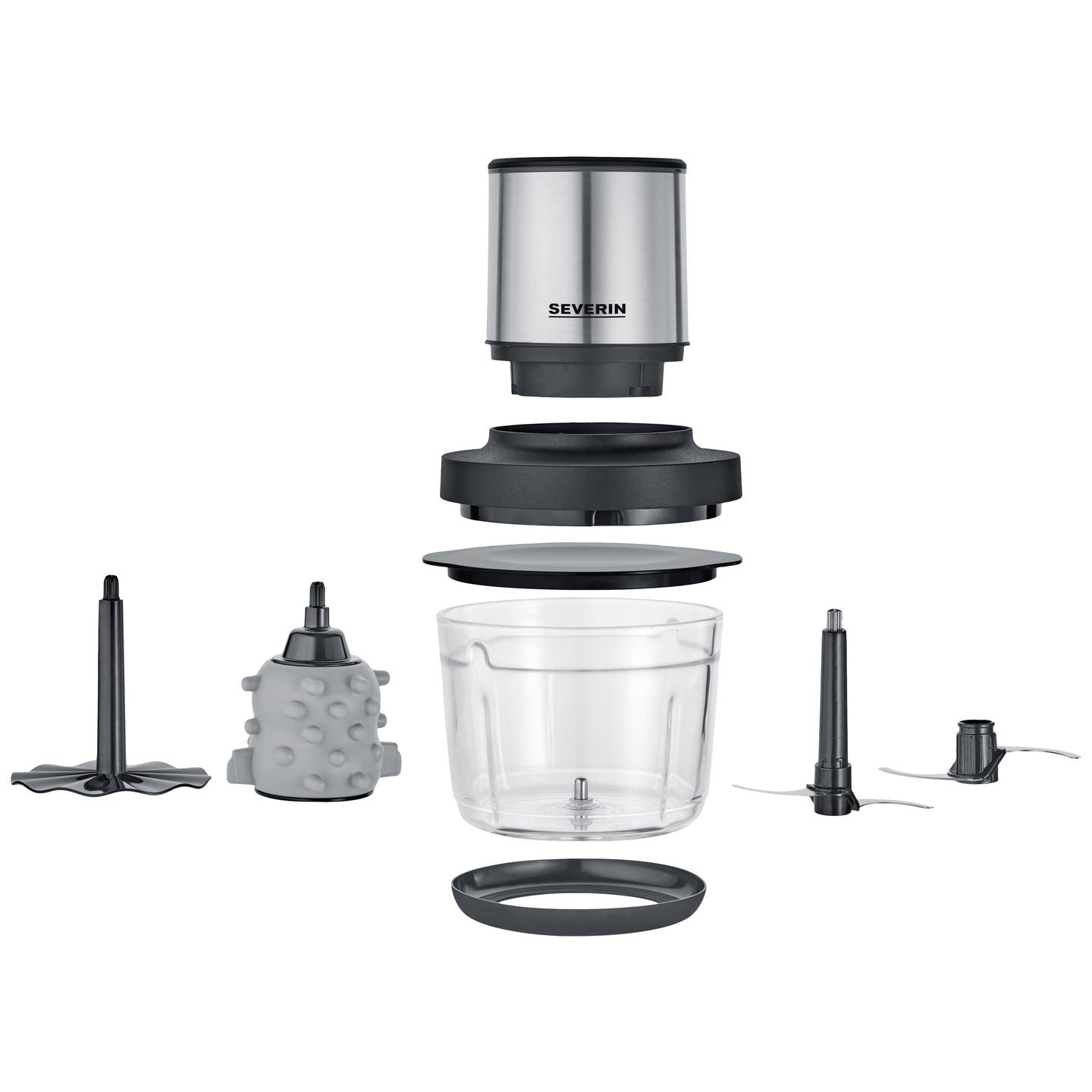 D-Ware Severin 3866 Universalzerkleinerer Küchenmaschine Zerkleinerer Akku Glas Grau - 4008146038761