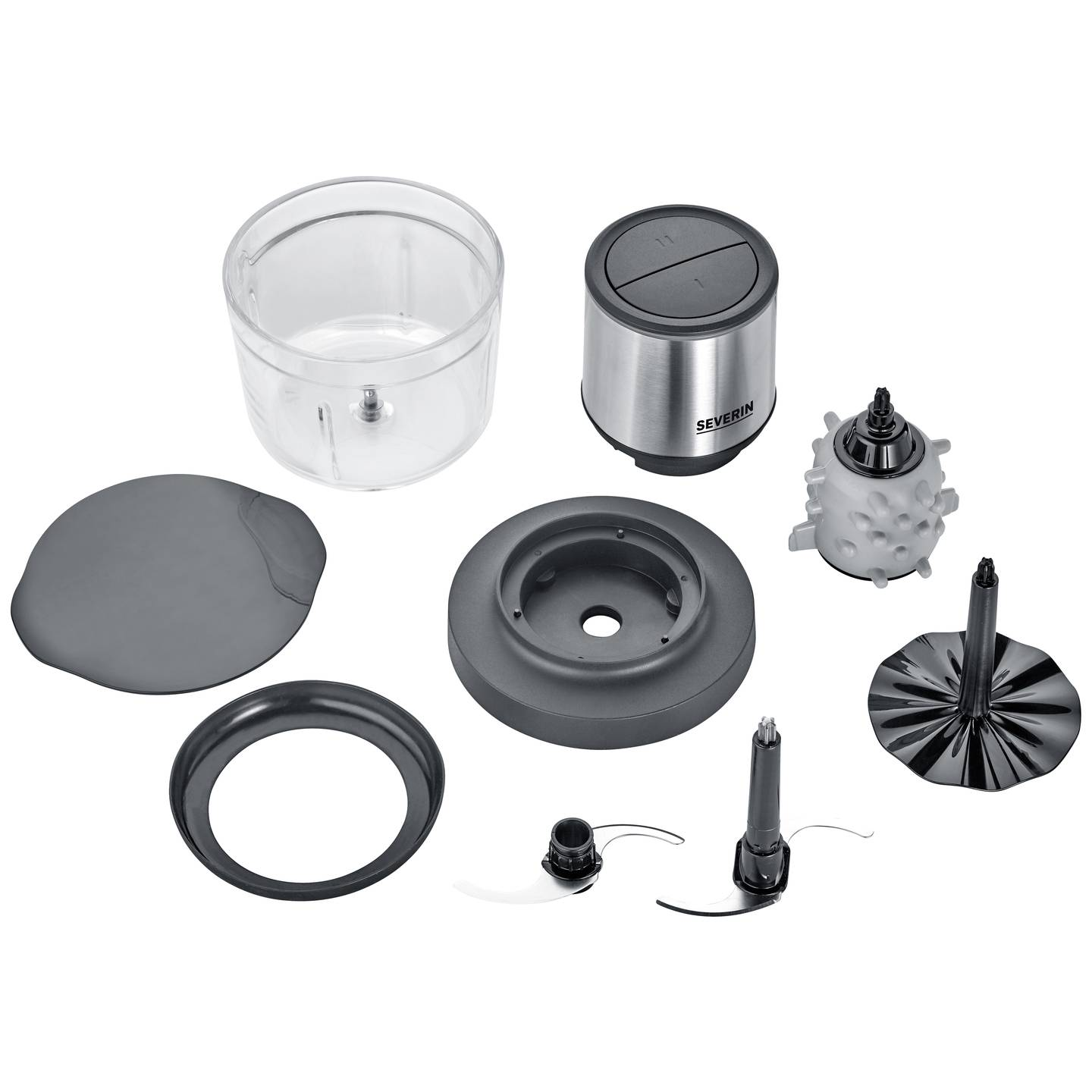 D-Ware Severin 3866 Universalzerkleinerer Küchenmaschine Zerkleinerer Akku Glas Grau - 4008146038761