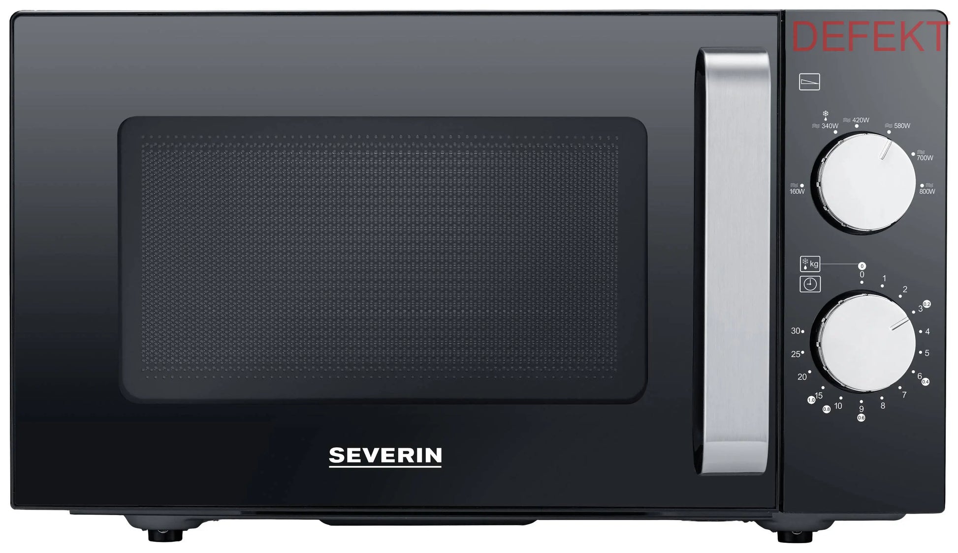 D-Ware Severin Mw 7761 Mikrowelle Schwarz Edelstahl 800 W Mikrowellen Gerät Defektware - 4008146037580