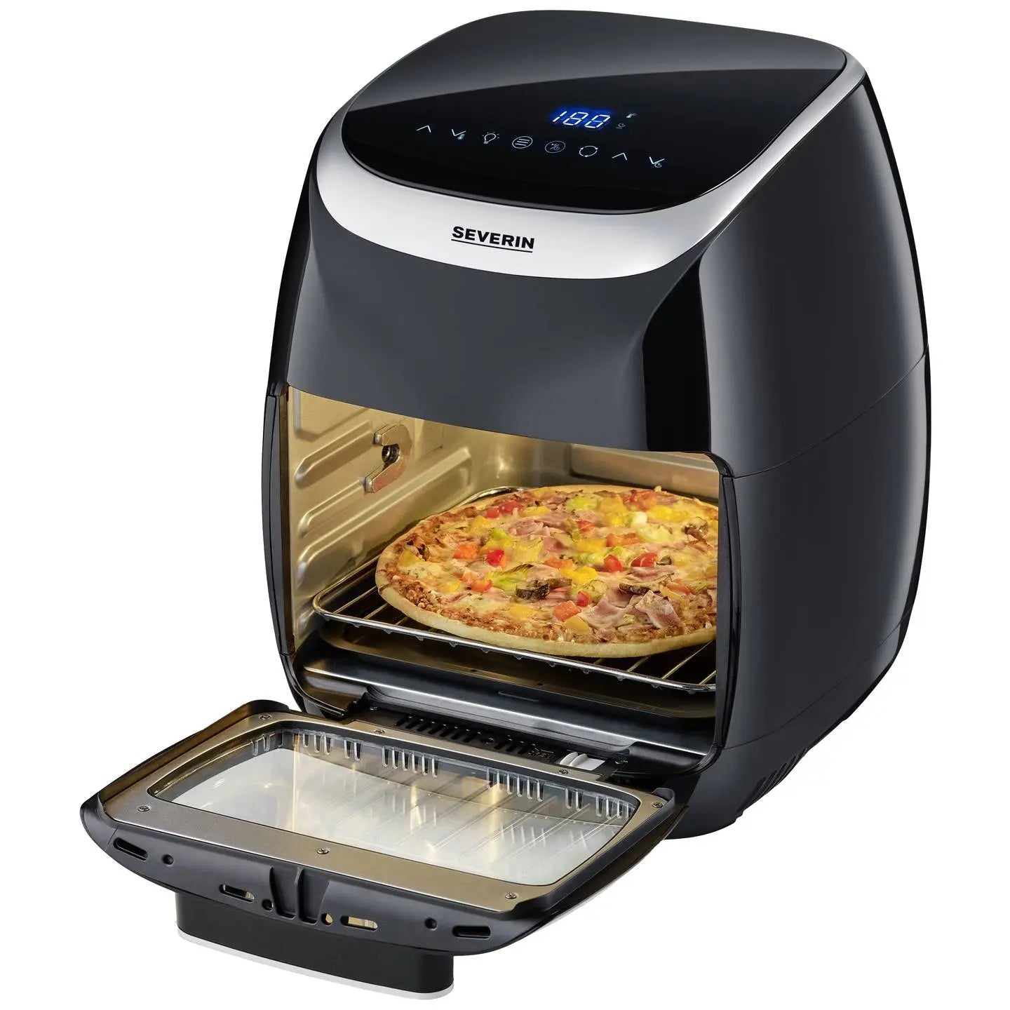 B-Ware Severin Fritteuse Fr 2446 Heißluftgarer Airfryer Heißluftfunktion Schwarz 11 L - 4008146041747