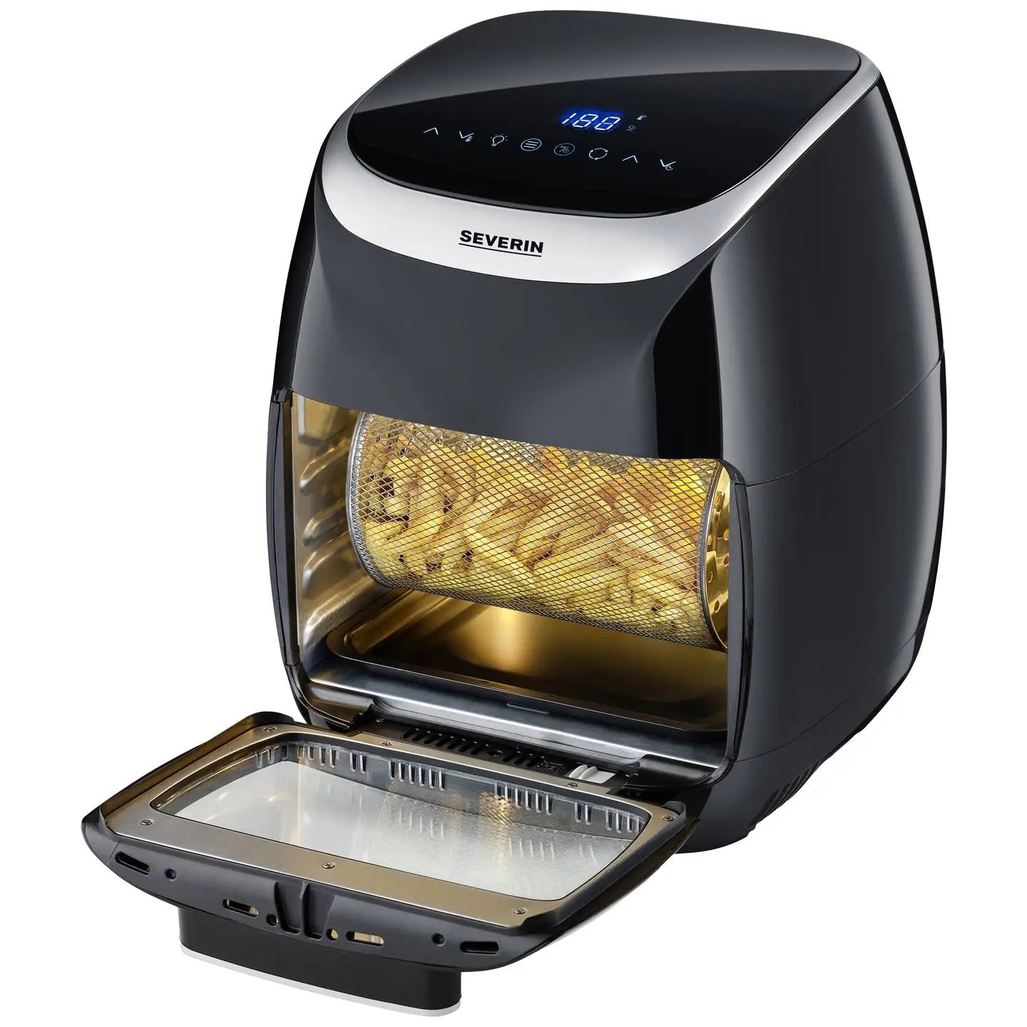 B-Ware Severin Fritteuse Fr 2446 Heißluftgarer Airfryer Heißluftfunktion Schwarz 11 L - 4008146041747