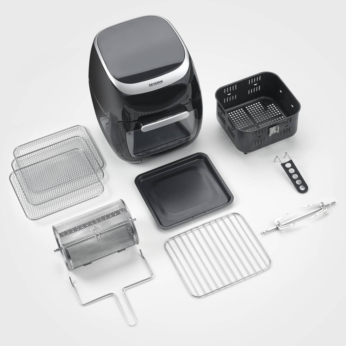 Severin Fritteuse FR 2446 Heißluftgarer Airfryer Heißluftfunktion schwarz 11L - 4008146041747