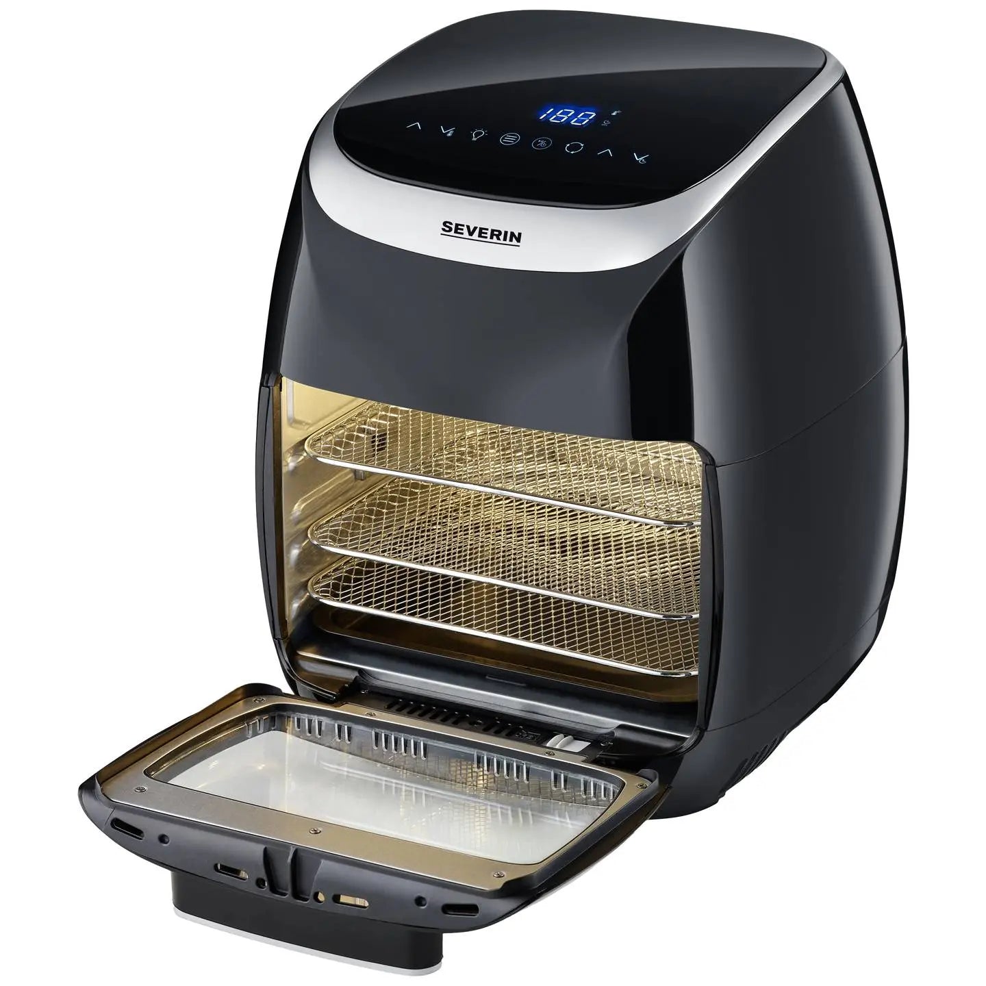 B-Ware Severin Fritteuse Fr 2446 Heißluftgarer Airfryer Heißluftfunktion Schwarz 11 L - 4008146041747