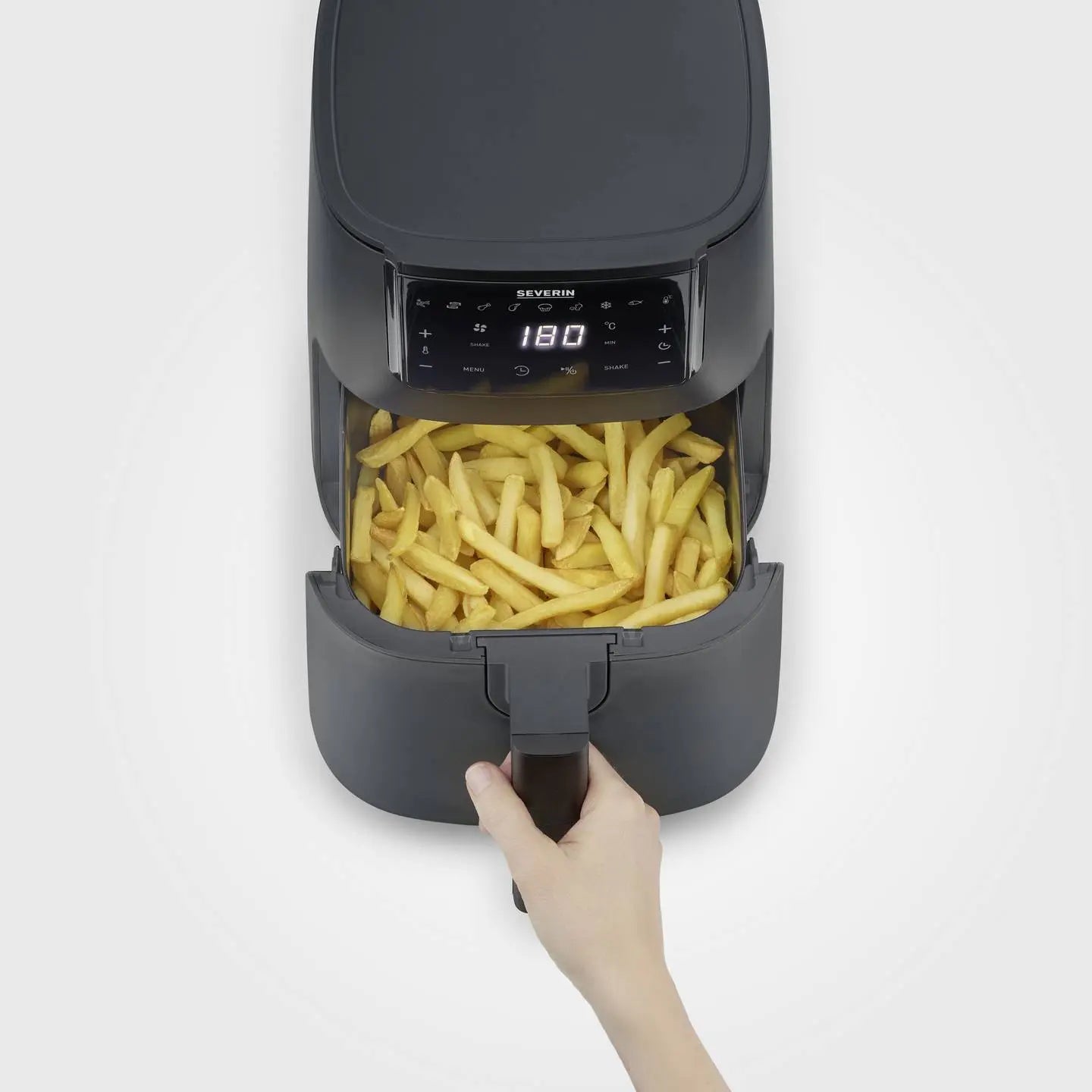 B-Ware Severin Heißluftfritteuse Fritteuse Fry Light Single Schwarz 4 L Timer Automatik - 4008146046551