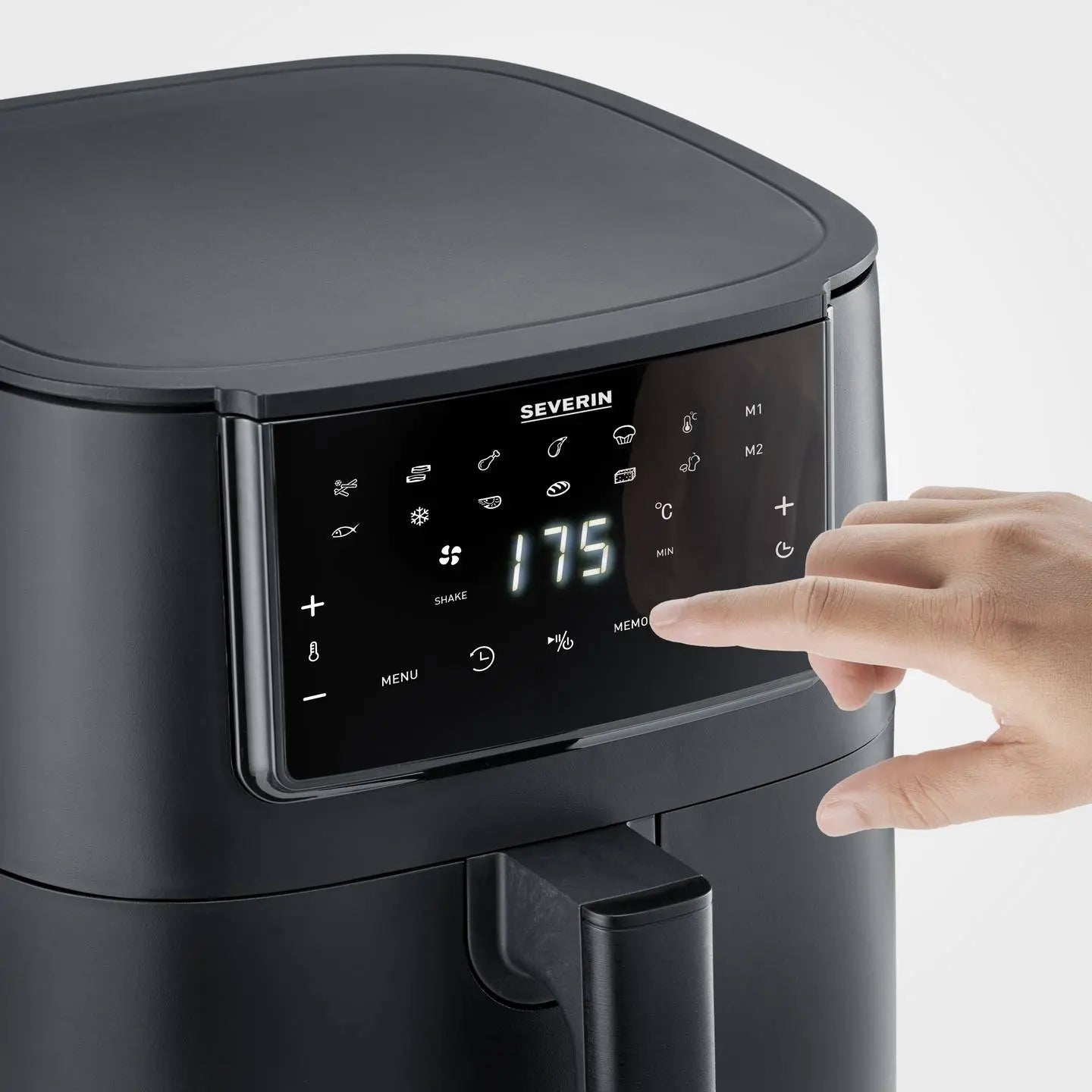 B-Ware Severin Fritteuse Heißluftofen Airfryer Schwarz Xxl Korb 7 L 1700 W Display - 4008146046575