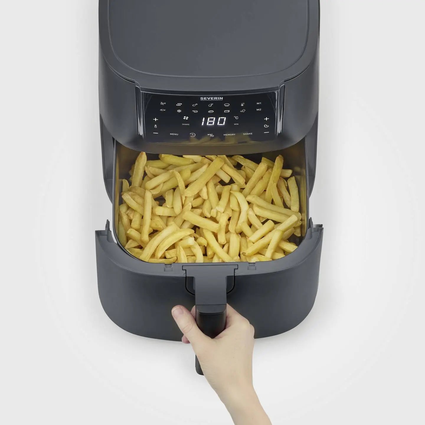 B-Ware Severin Fritteuse Heißluftofen Airfryer Schwarz Xxl Korb 7 L 1700 W Display - 4008146046575