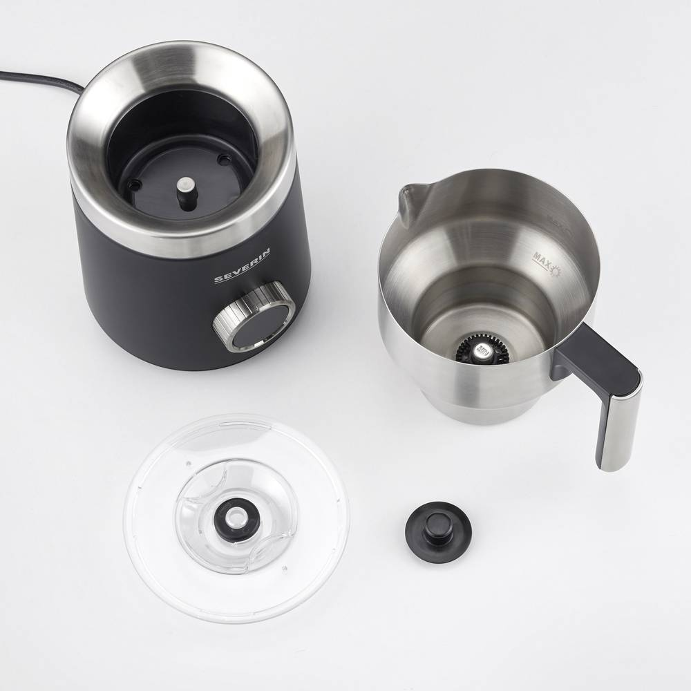 Severin Sm 3587 Sm 3587 Milchaufschäumer Edelstahl Gebürstet Schwarz Milch Cafe  B-Ware - 4008146033247