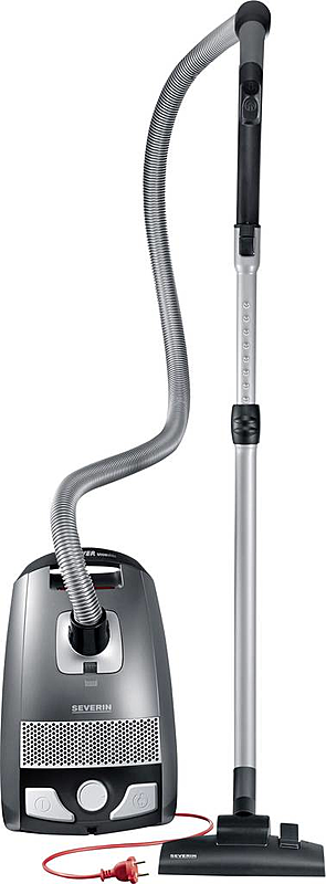 Severin S Power Snowwhite Staubsauger Mit Beutel 750 W Platin Grau Rot