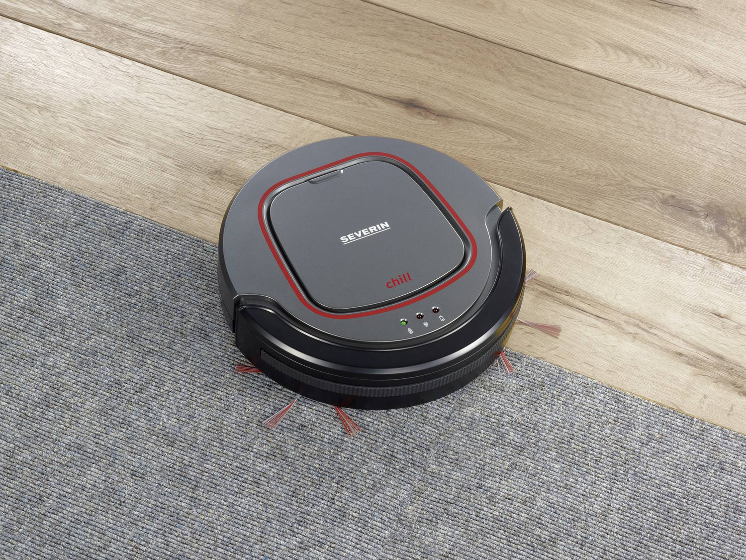 Severin Saugroboter Chill Grau Rot Schwarz Extra Leise Staubsauger Defektware D-Ware - 4008146016400