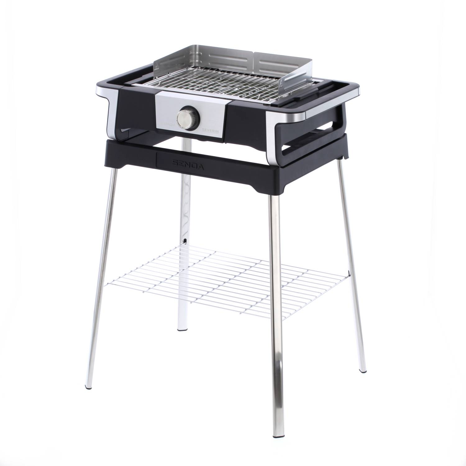 Severin 8117 Elektro Grill 2 Grillzonen Schwarz Silber Gartengrill Standgrill B-Ware - 4008146034572