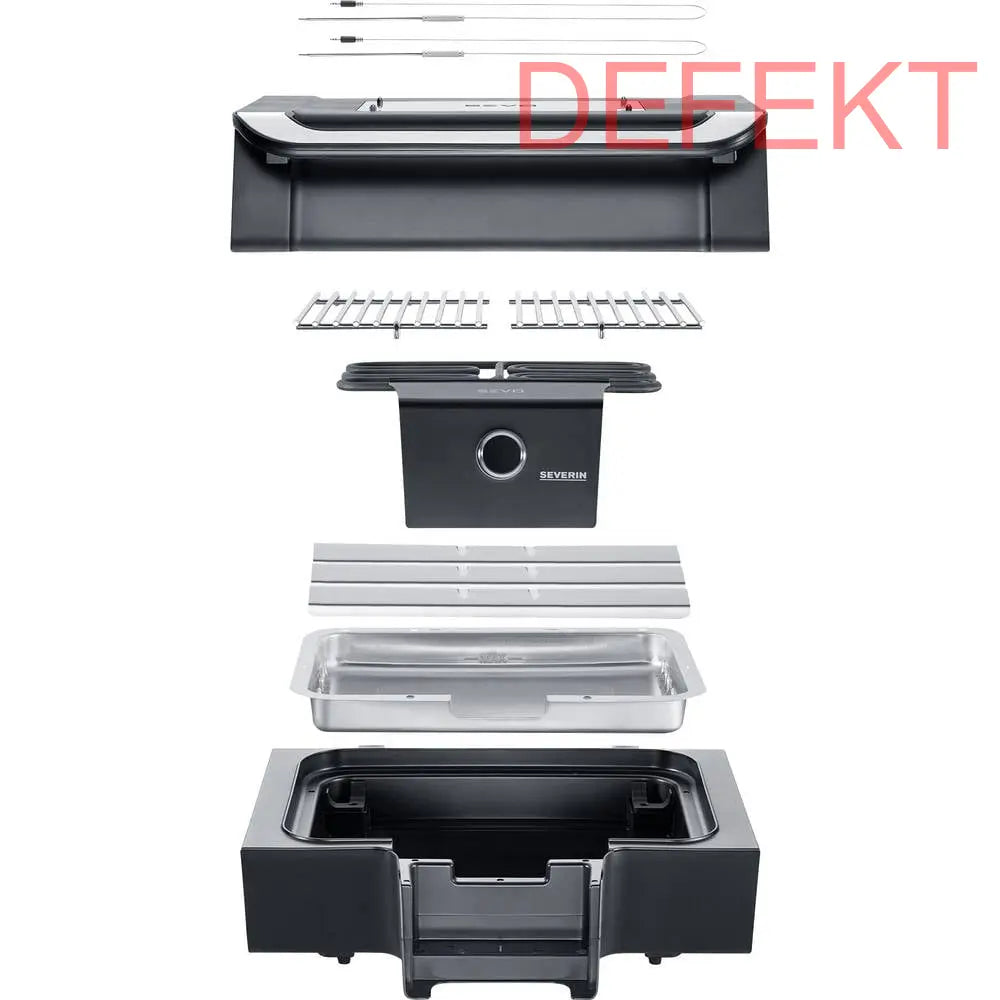 Severin Sevo Gt Grill Pg 8106 Elektrogrill Barbecue Grillfläche 1300 Defektware D-Ware - 4008146034800