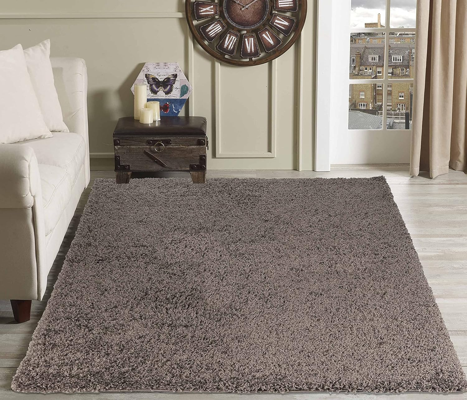 Serdim Rugs Teppich Bereich Wohnzimmer Teppiche Taupe Polypropylen 80x150cm  B-Ware - 5056095216173