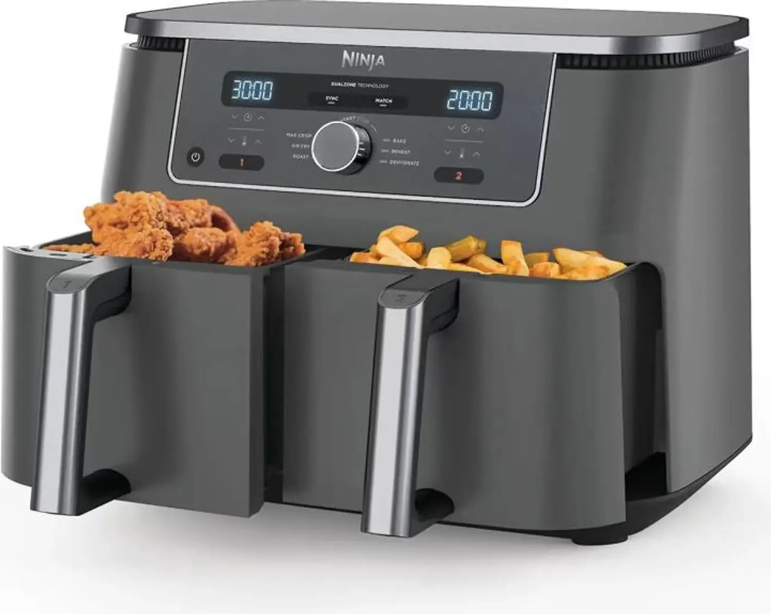 B-Ware Ninja Heißluftfritteuse Doppel Fritteuse Airfryer Dz400 Eu Touchfunktion 9,5l - 622356322676