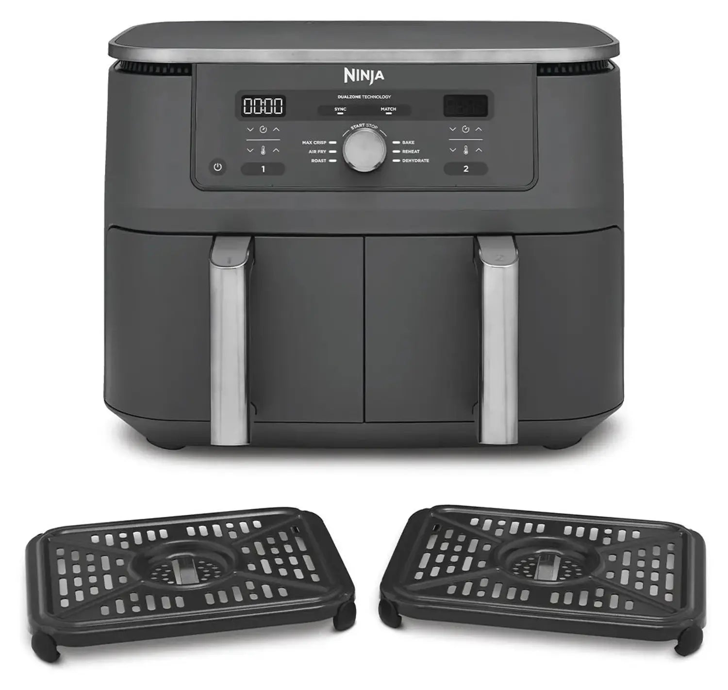 B-Ware Ninja Heißluftfritteuse Doppel Fritteuse Airfryer Dz400 Eu Touchfunktion 9,5l - 622356322676