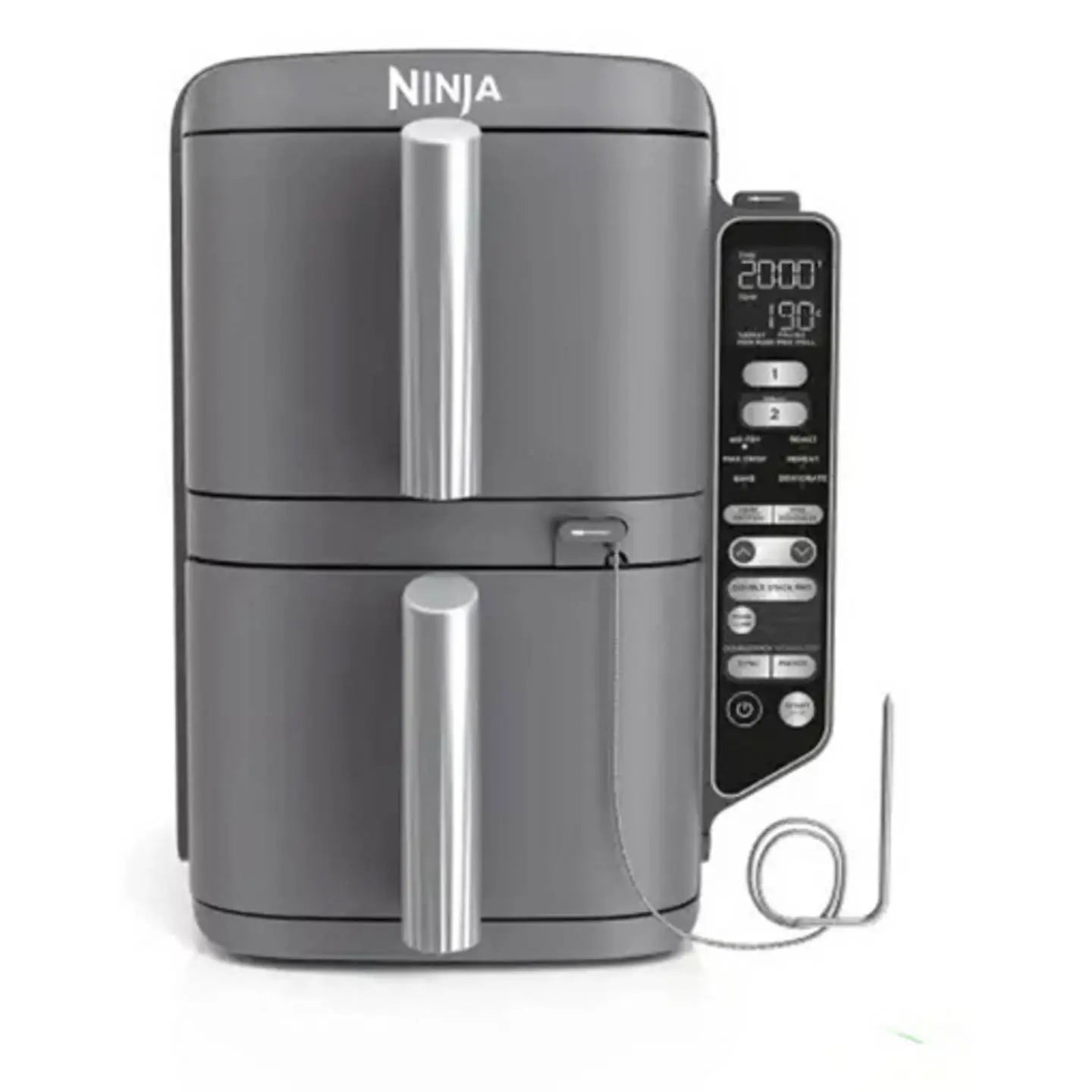 B-Ware Ninja Heißluftfritteuse Fritteuse Doppel Schwarz 9,5 L 40 °C 240 °C Garfunktionen - 622356294362