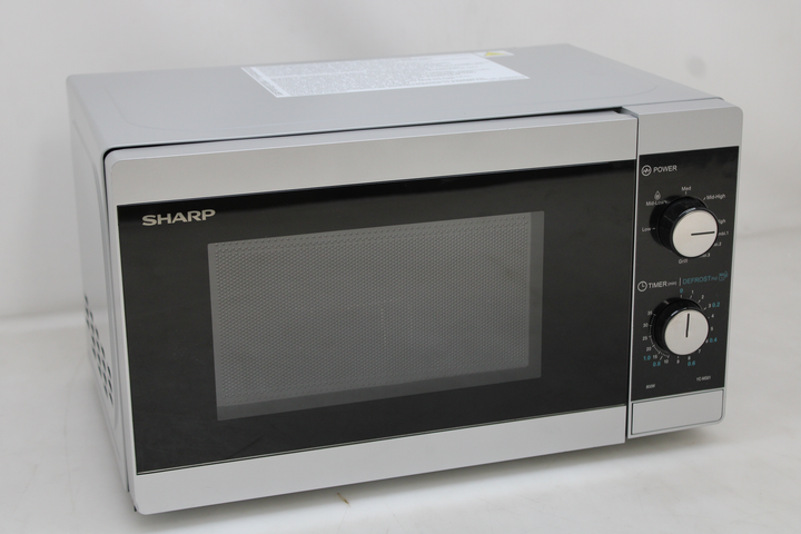 Sharp Mikrowelle Schwarz Silber 800 W 230 V 20 L Drehteller Siehe Text/Fotos C-Ware