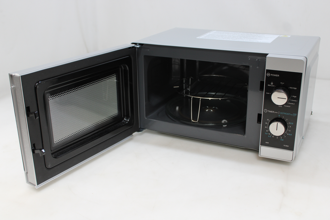 Sharp Mikrowelle Schwarz Silber 800 W 230 V 20 L Drehteller Siehe Text/Fotos C-Ware