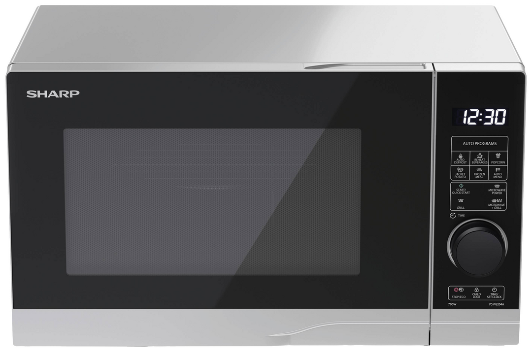 Sharp Mikrowelle Kochgerät Silber Yc Pg204 Ae S 20 L 700 W 10 Stufen Grill 900 W B-Ware - 4974019207322