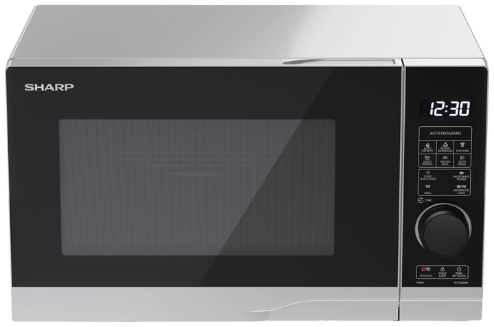 Sharp Mikrowelle Kochgerät Silber Yc Pg204 Ae S 20 L 700 W 10 Stufen Grill 900 W B-Ware - 4974019207322