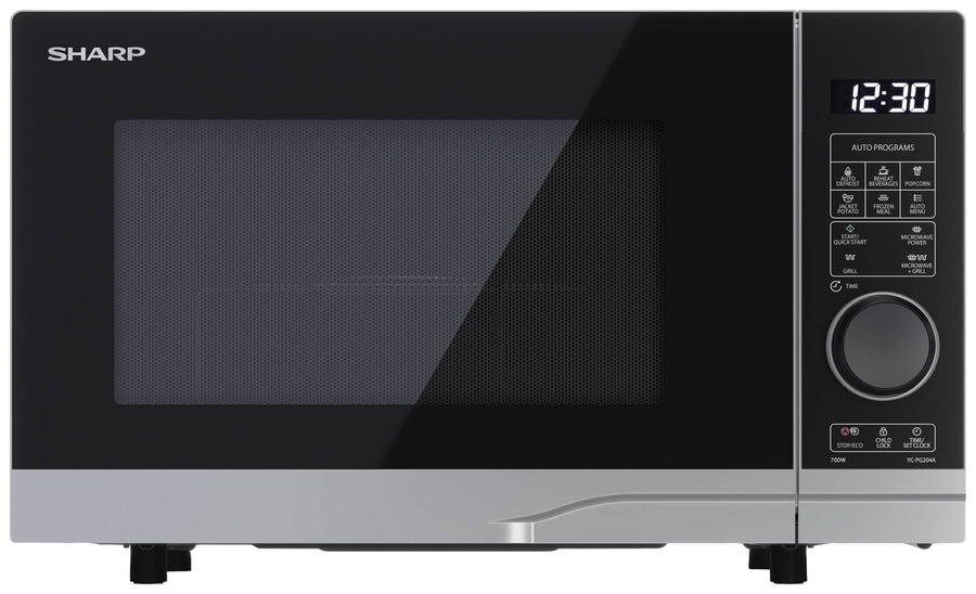 Sharp Mikrowelle Kochgerät Silber Yc Pg204 Ae S 20 L 700 W 10 Stufen Grill 900 W B-Ware - 4974019207322