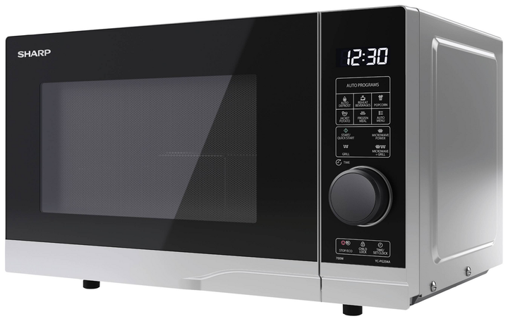 Sharp Mikrowelle Kochgerät Silber Yc Pg204 Ae S 20 L 700 W 10 Stufen Grill 900 W B-Ware - 4974019207322