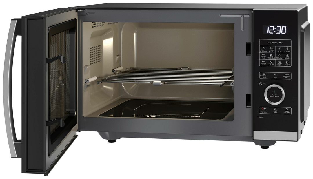 Sharp Yc Qg254 Ae B Mikrowelle Silber Solo 230 V 900 W Bx Hx T 490x288x411 Mm  B-Ware - 4974019208756