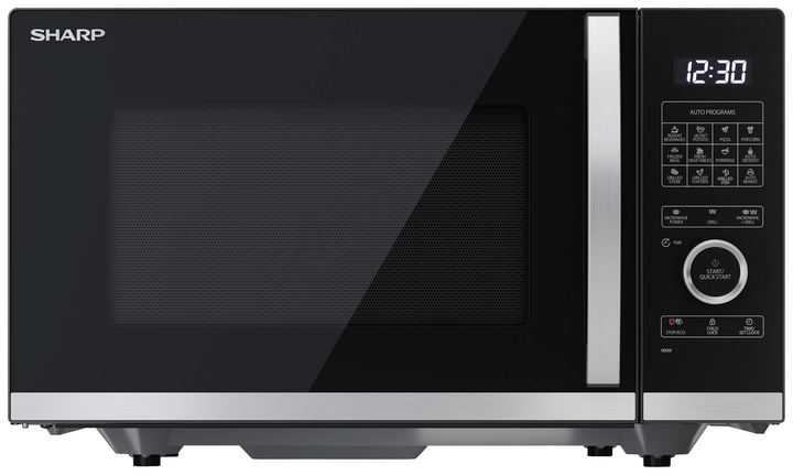 Sharp Yc Qg254 Ae B Mikrowelle Silber Solo 230 V 900 W Bx Hx T 490x288x411 Mm  B-Ware - 4974019208756