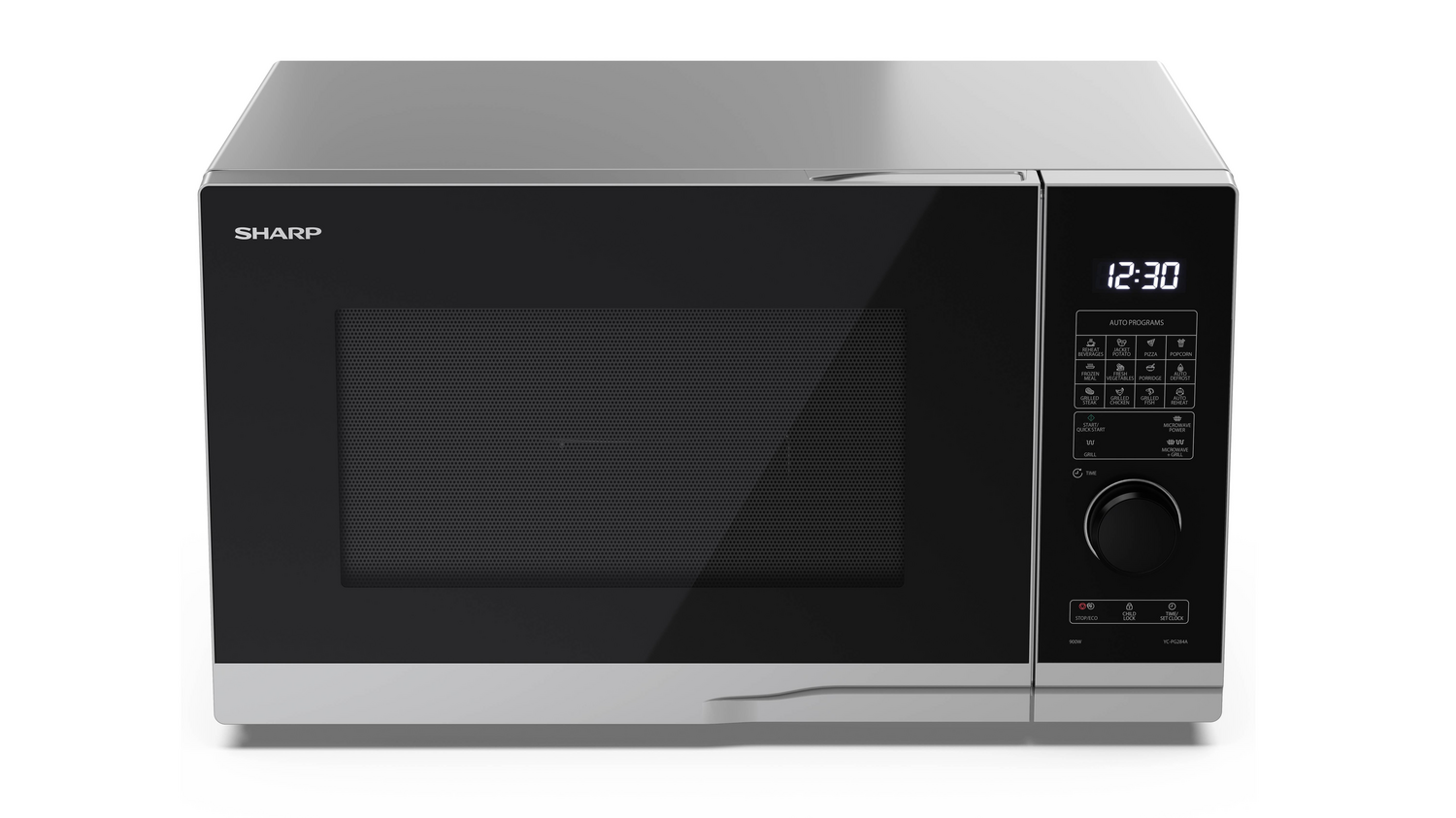 Sharp Yc Pg284 Ae S Mikrowelle Ofen Mikrowellengerät Silber 900 W Gerät Küche     B-Ware