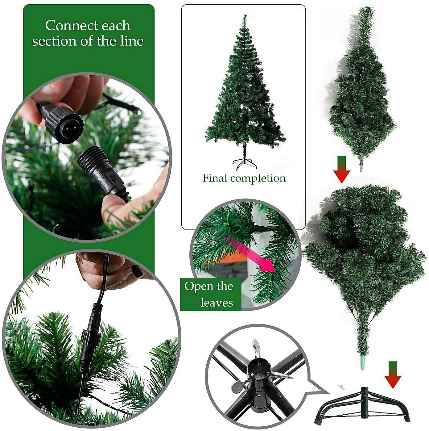 B-Ware Shatchi Weihnachtsbaum Christbaum Tannenbaumk Künstlich Baum Multicolour Le Ds284 - 5056141028910