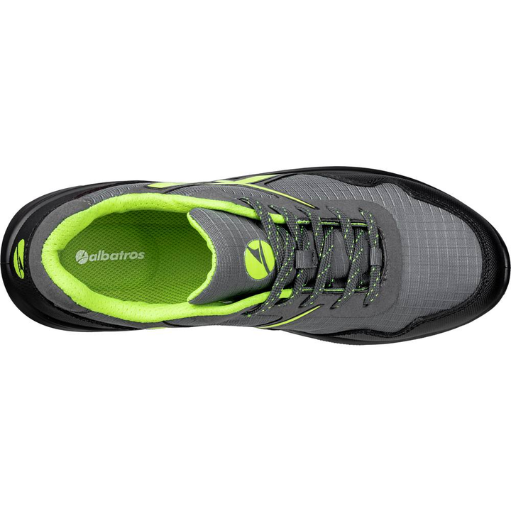 Albatros Drifter Green Low Bequemer Sicherheitsschuh S1 P Grau/Grün Gr. 45 Schuhe B-Ware