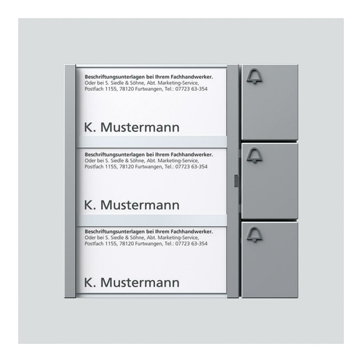 B-Ware Siedle&Söhne Busmodul Tastenfeld Türsprechanlage Silber 3 Ruftasten Btm 650 03 Sm - 4015739357390