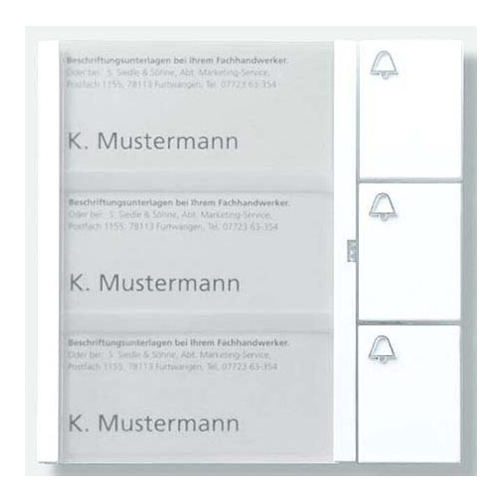 B-Ware Siedle&Söhne Busmodul Tastenfeld Türsprechanlage Silber 3 Ruftasten Btm 650 03 Sm - 4015739357390